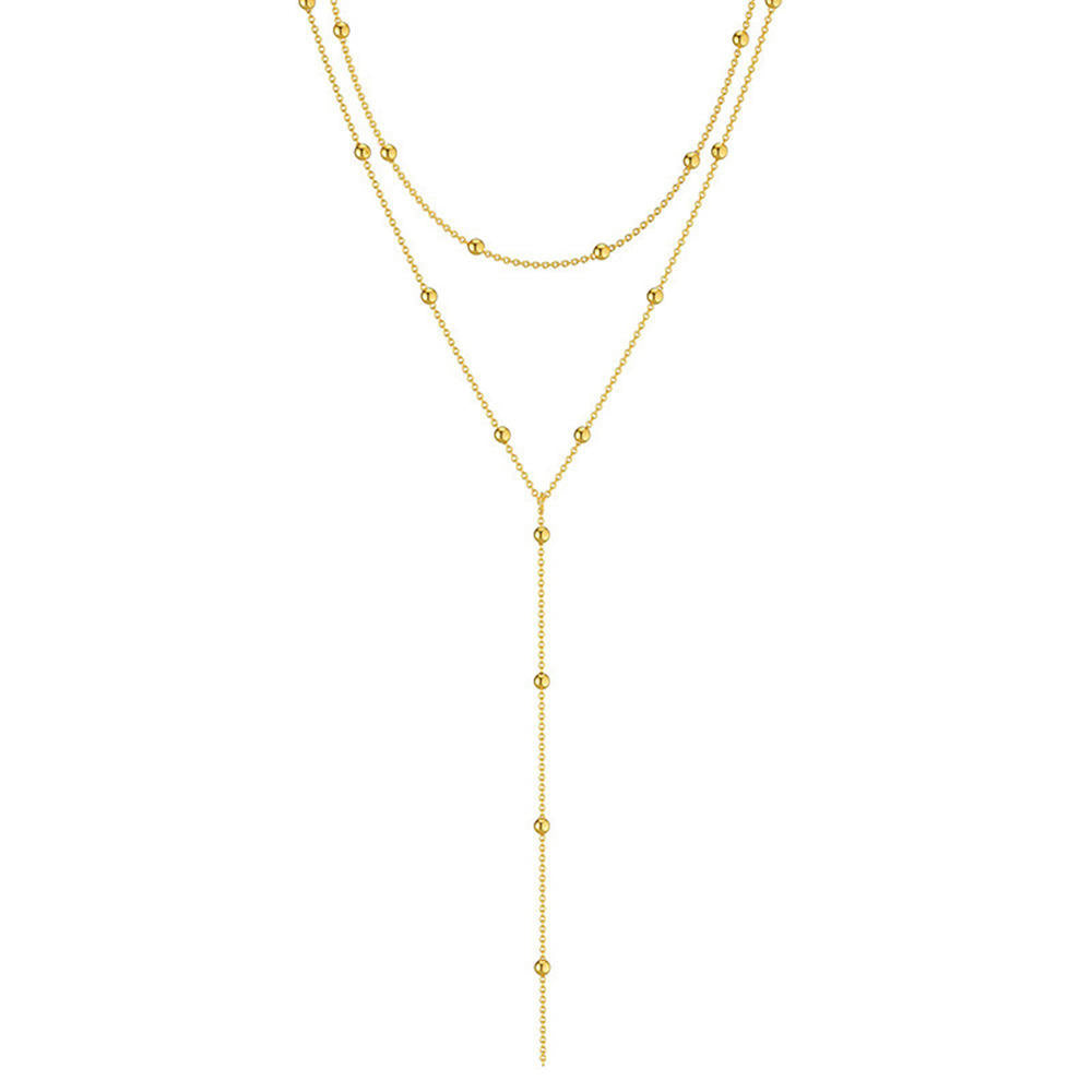 MÖBIU™  Collana Aura – Collana a Y Multifilo con Catena Satellite