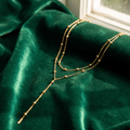 MÖBIU™  Collana Aura – Collana a Y Multifilo con Catena Satellite
